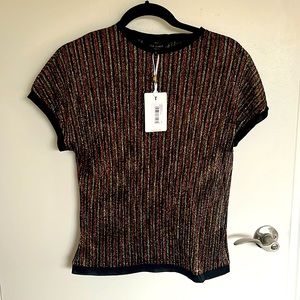 Ted Baker Ribbed Metallic t-shirt (matching skirt listed separately)